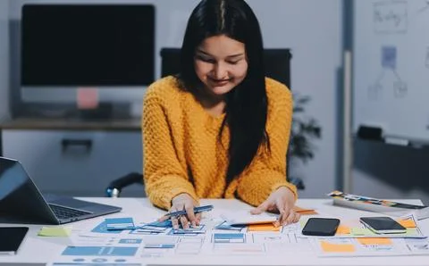 UX UI and Programming development technology Foto stock