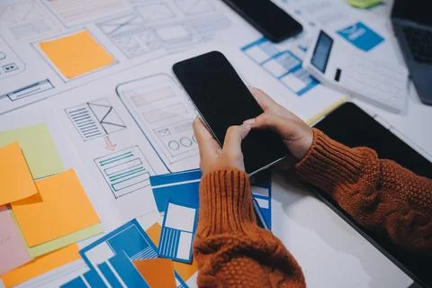 UX UI and Programming development technology Foto stock