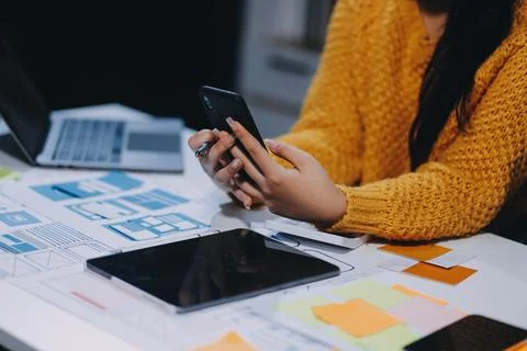 UX UI and Programming development technology Foto stock