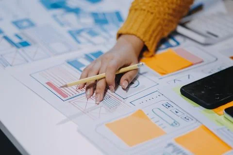 UX UI and Programming development technology Foto stock