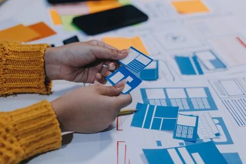 UX UI and Programming development technology Foto stock