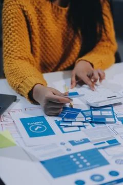 UX UI and Programming development technology 스톡 사진