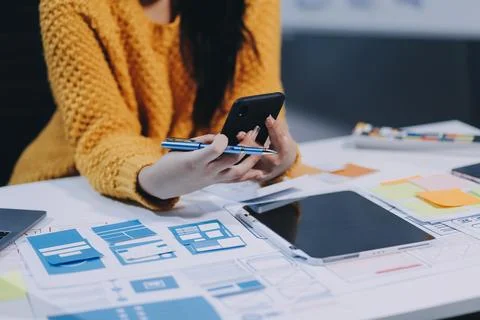 UX UI and Programming development technology 写真素材