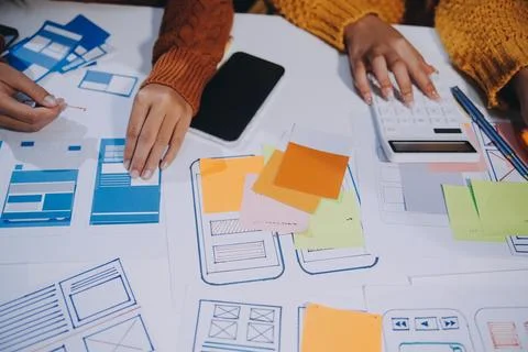 UX UI and Programming development technology Foto stock