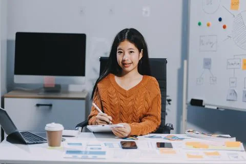 UX UI and Programming development technology 스톡 사진