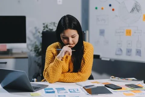 UX UI and Programming development technology Stockfoto's