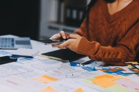 UX UI and Programming development technology Foto stock