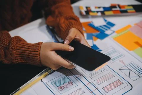 UX UI and Programming development technology Foto stock