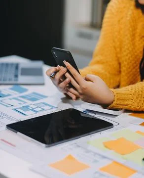 UX UI and Programming development technology Foto stock