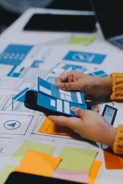 UX UI and Programming development technology Foto stock