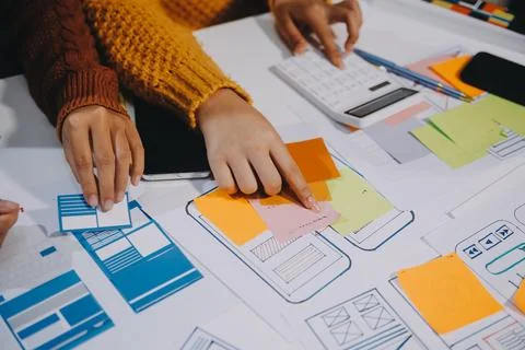 UX UI and Programming development technology Foto stock