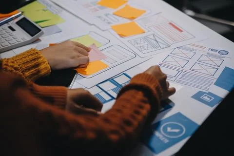 UX UI and Programming development technology Foto stock