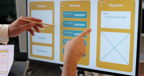 UX UI design and user experience development Stock Footage 347996339