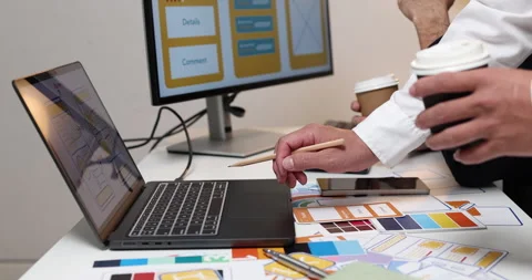 UX UI design and user experience development Stock Footage 347996386