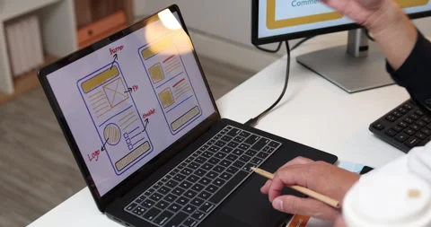 UX UI design and user experience development Stock Footage 347996387