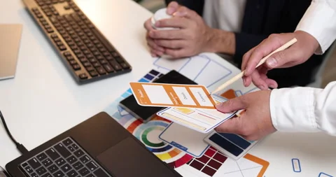 UX UI design and user experience development Stock Footage 348266686