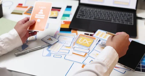 UX UI design and user experience development Stock Footage 348266862