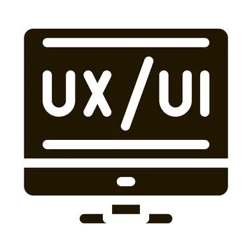 Ux ui design icon Vector Glyph Illustration Stock Illustration