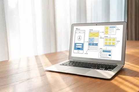 UX UI design process for modish mobile application and website 写真素材
