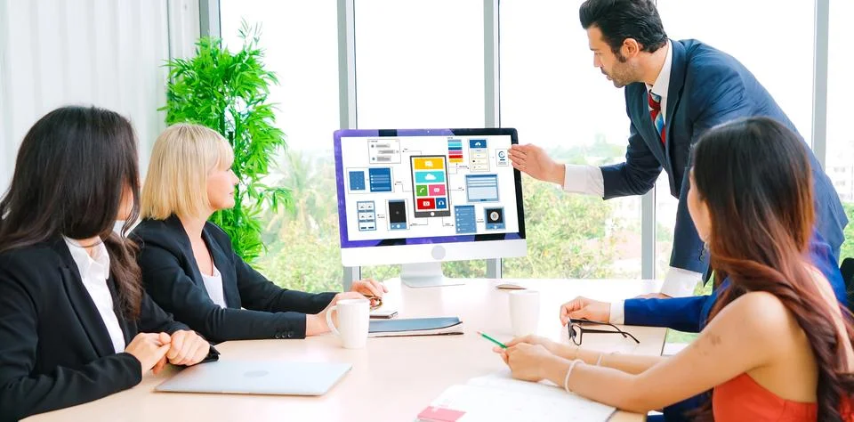 UX UI design process for modish mobile application and website Fotos Stock