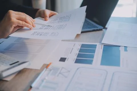 UX UI design process for modish mobile application and website . Creative p.. Stock Photos