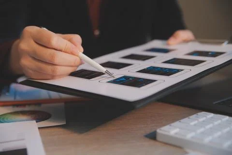 UX UI design process for modish mobile application and website . Creative p.. 写真素材