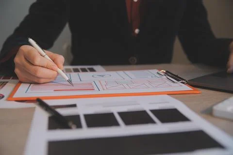 UX UI design process for modish mobile application and website . Creative p.. Foto stock