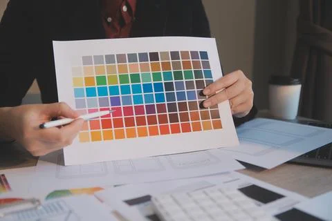 UX UI design process for modish mobile application and website . Creative p.. Foto stock