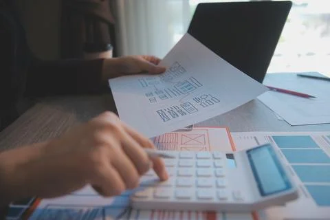 UX UI design process for modish mobile application and website . Creative p.. Stock Photos