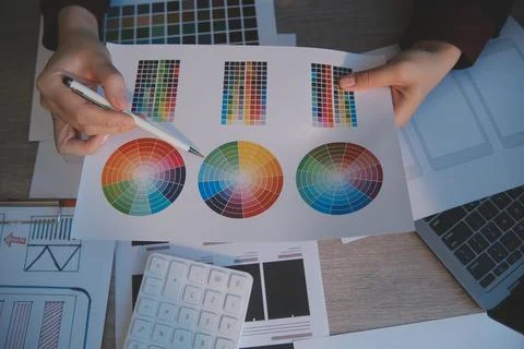 UX UI design process for modish mobile application and website . Creative p.. Stock Photos