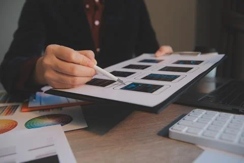 UX UI design process for modish mobile application and website . Creative p.. Stock Photos