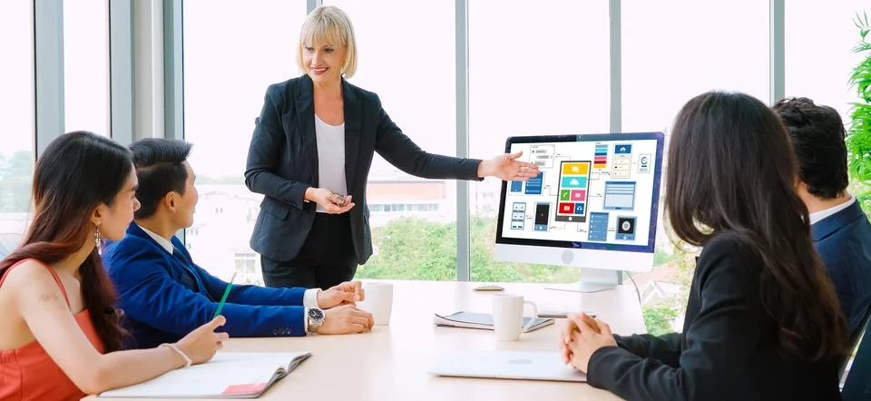 UX UI design process for modish mobile application and website Foto stock