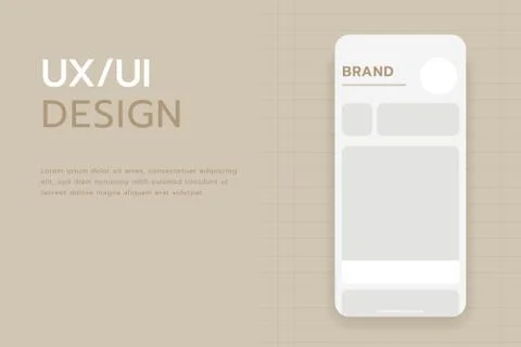 UX / UI design template Stock Illustration