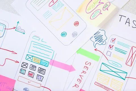 Ux Ui development Stock Photos