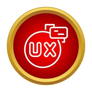 Ux user experience interface design technology icon Stock Illustration