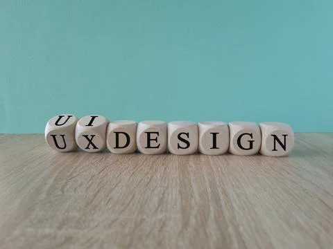 UX user experience or UI user interface design symbol. Foto stock