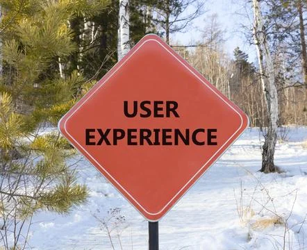 UX user experience symbol. Concept words UX user experience on beautiful re.. Stock Photos