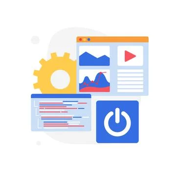 UX Web Design Interface Elements Stock Illustration