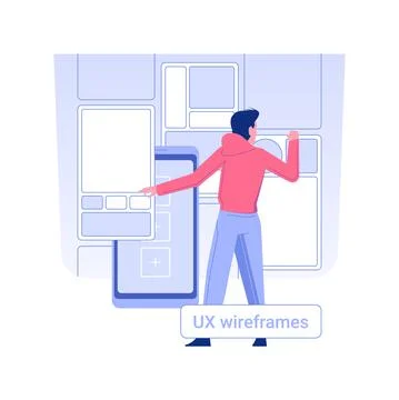 UX wireframes isolated concept vector illustration. Stock-Illustration