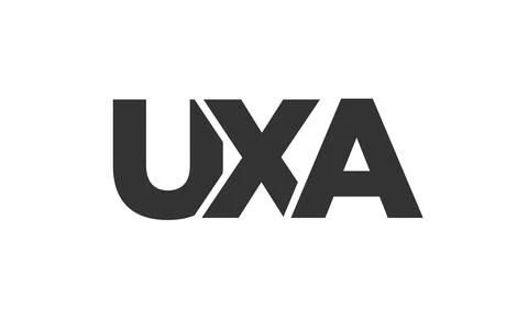 UXA logo design template with strong and modern bold text. Initial based ve.. イラスト素材