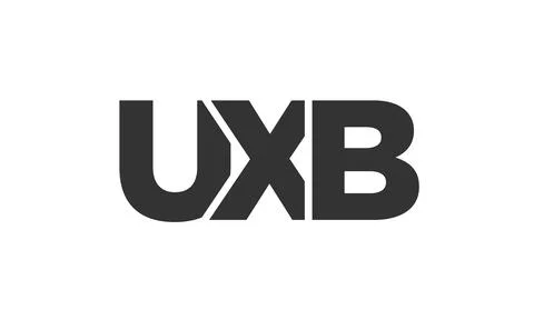 UXB logo design template with strong and modern bold text. Initial based ve.. Stock Illustration