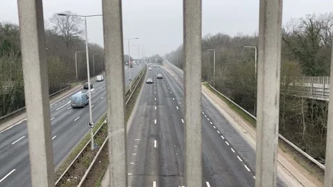 Uxbridge A40 West Bound behind bars Video stock 149685775