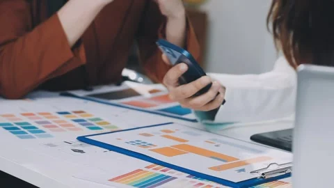 UXUI design brainstorming session with sketches and digital tools Stock Footage 323348618