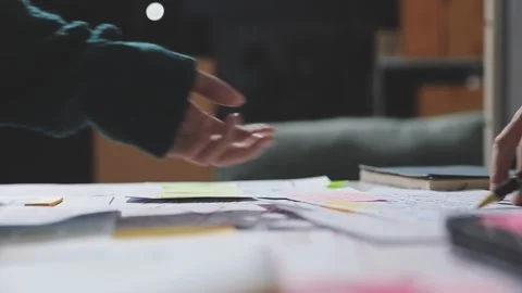 UXUI design brainstorming session with sketches and digital tools Stock Footage 324849162