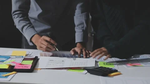 UXUI design brainstorming session with sketches and digital tools 動画素材 324849518