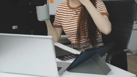 UX/UI designer working on wireframes for a website and mobile app prototype.. Stock Footage 309837374