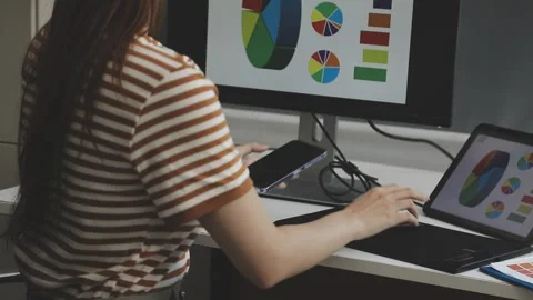 UX/UI designer working on wireframes for a website and mobile app prototype.. Stock Footage 309837388