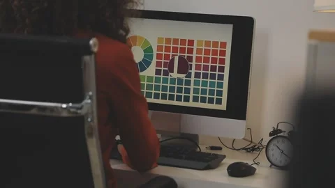 UX/UI designer working on wireframes for a website and mobile app prototype.. Stock Footage 309837915