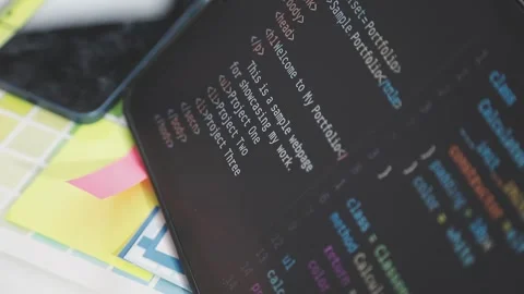 UX/UI designer working on wireframes for a website and mobile app prototype.. Stock Footage 309838254
