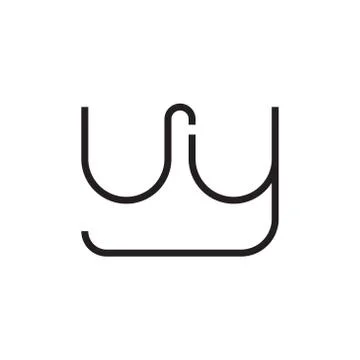 Uy initial letter vector logo icon Stock Illustration